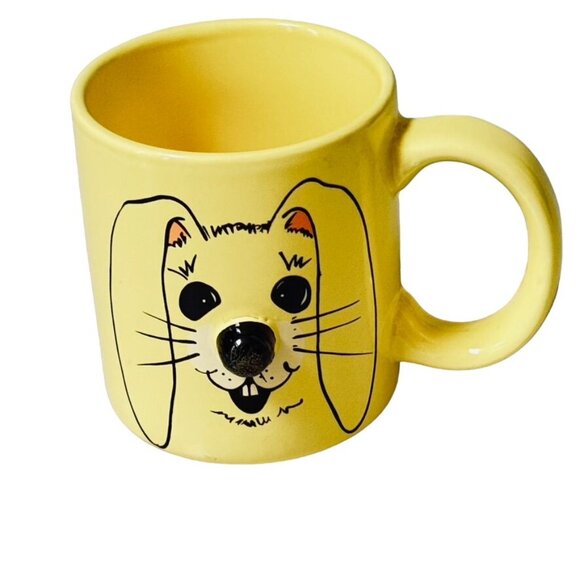 Yellow Mount Clemens Pottery Bunny Face Mug - Picture 6 of 6